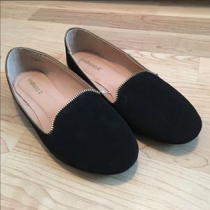 Black Faux Suede Flats